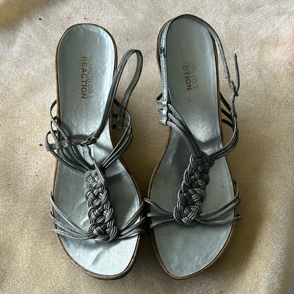 Kenneth Cole Silver Wedges